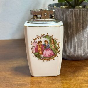 Vintage Valiant Porcelain Victorian Table Lighter Japan 4"